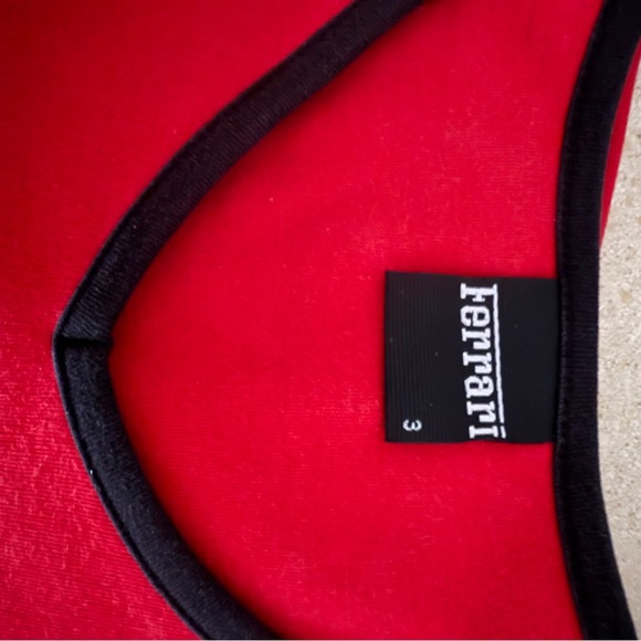 Ferrari Red V-Neck Top with Logo - Picture 5 of 8